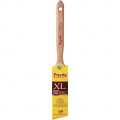 Purdy - 1-1/2" Angled Synthetic Trim Brush - 2-7/16" Bristle Length, 2-7/16" Wood Fluted Handle - Americas Tooling