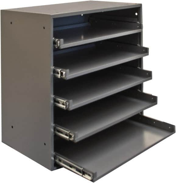 Durham - 5 Drawer, Small Parts Heavy Duty Bearing Slide Rack Cabinet - 12-1/2" Deep x 20-1/2" Wide x 21" High - Americas Tooling