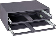 Durham - 2 Drawer, Small Parts Slide Rack Cabinet - 11-3/4" Deep x 15-1/4" Wide x 6-1/4" High - Americas Tooling