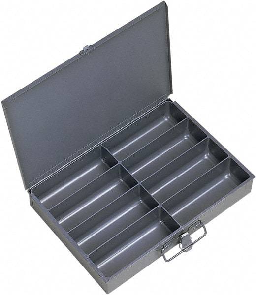 Durham - 13-3/8 Inches Wide x 2 Inches High x 9-1/4 Inches Deep Compartment Box - Steel , 8 Compartments - Americas Tooling