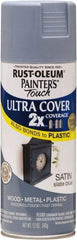 Rust-Oleum - Slate (Color), Satin, Enamel Spray Paint - 8 Sq Ft per Can, 12 oz Container, Use on Multipurpose - Americas Tooling