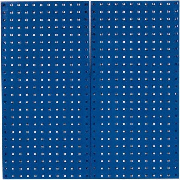 Triton - 18" Wide x 36" High Industrial Steel Tool Peg Board System - 2 Panels, Steel, Blue - Americas Tooling