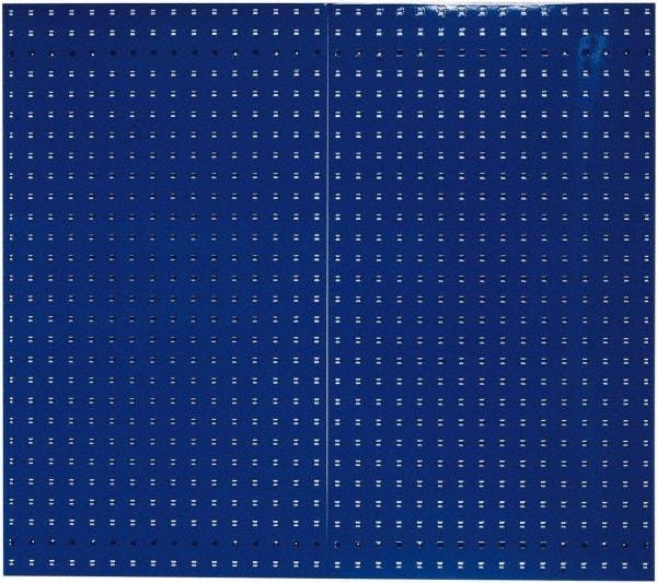 Triton - 24" Wide x 42-1/2" High Industrial Steel Tool Peg Board System - 2 Panels, Steel, Blue - Americas Tooling