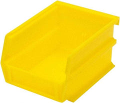 Triton - 5-3/8" Deep, Yellow Polypropylene Hopper Stacking Bin - 3" High x 4-1/8" Wide x 5-3/8" Long - Americas Tooling