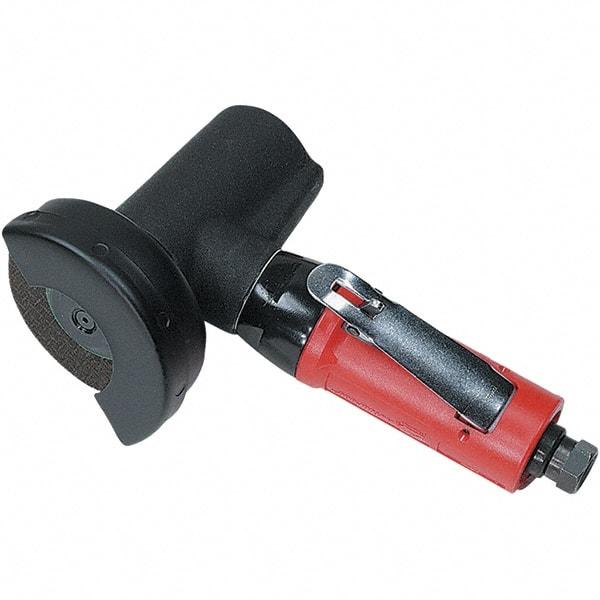 Autobrade Red - 3" Wheel Diam, 20,000 RPM, Pneumatic Cutoff & Cutoff-Grinder Tool - Right Angle Handle, 1/4 NPT Inlet - Americas Tooling