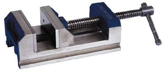 Gibraltar - 6" Jaw Opening Capacity x 2" Throat Depth, Horizontal Drill Press Vise - 6" Wide x 2" High Jaw, Stationary Base, Standard Speed, 11-15/16" OAL x 3-1/2" Overall Height - Americas Tooling