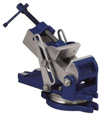 Gibraltar - 4" Jaw Width, 4" Jaw Opening Capacity, Angle Swivel Machine Vise - Manual Operation, 1 Station, 12-1/4" Long x 5-15/16" High x 1-3/4" Deep, 1-3/4" Jaw Height - Americas Tooling