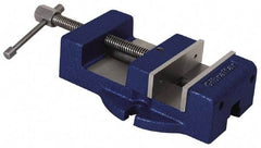 Gibraltar - 4-1/2" Jaw Width, 4" Jaw Opening Capacity, Horizontal Stationary Machine Vise - Manual Operation, 1 Station, 11-1/2" Long x 2-3/8" High x 1-1/4" Deep, 1-1/4" Jaw Height - Americas Tooling