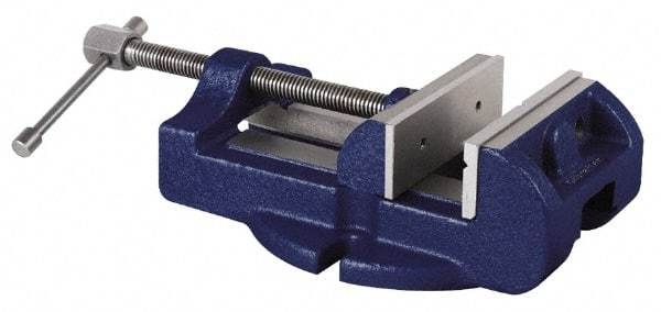 Gibraltar - 4" Jaw Width, 4" Jaw Opening Capacity, Horizontal Stationary Machine Vise - Manual Operation, 1 Station, 11-3/4" Long x 3-3/8" High x 1-3/4" Deep, 1-3/4" Jaw Height - Americas Tooling