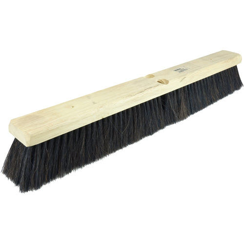 18″ Medium Sweep Floor Brush, Horsehair and Polystyrene Border w/Black Polypropylene - Americas Tooling