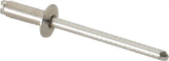 RivetKing - Size 54 Dome Head Stainless Steel Open End Blind Rivet - Stainless Steel Mandrel, 0.188" to 1/4" Grip, 0.312" Head Diam, 0.16" to 0.164" Hole Diam, 0.425" Length Under Head, 5/32" Body Diam - Americas Tooling