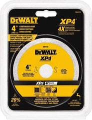 DeWALT - 4" Diam, 5/8 & 7/8" Arbor Hole Diam, Wet & Dry Cut Saw Blade - Diamond-Tipped, Standard Round Arbor - Americas Tooling