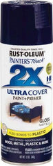 Rust-Oleum - Navy Blue, Gloss, Enamel Spray Paint - 8 Sq Ft per Can, 12 oz Container, Use on Multipurpose - Americas Tooling