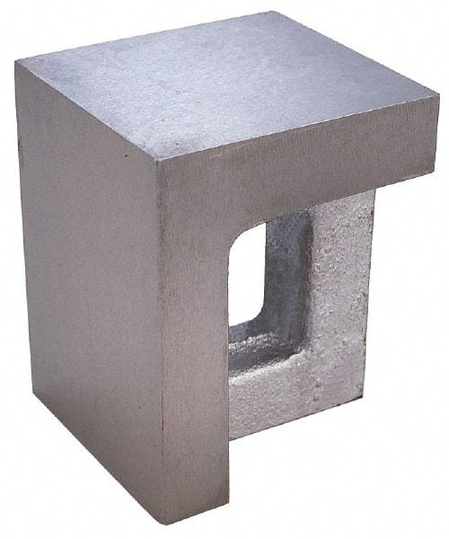 Interstate - 1 Hole, 10" High x 5-1/2" Wide x 8" Deep, Right Angle Iron - Semi-Steel, Precision Ground, Parallel & Square to within 0.0018" per 6" - Americas Tooling