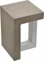 Interstate - 1 Hole, 6" High x 4" Wide x 4" Deep, Right Angle Iron - Semi-Steel, Precision Ground, Parallel & Square to within 0.0018" per 6" - Americas Tooling