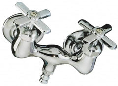 B&K Mueller - Exposed, Two Handle, Chrome Coated, Brass, Bath Faucet - Cross Handles, 3-3/8 Inch Mounting Centers, Brass Handles - Americas Tooling