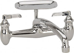 B&K Mueller - Spout with Soap Dish, Two Handle Design, Chrome, Industrial and Laundry Faucet - Lever Handle - Americas Tooling