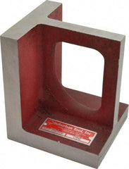 Suburban Tool - 1 Hole, 6" High x 4-1/2" Wide x 5" Deep, Right Angle Iron - Cast Iron, Machined, 7/8" Thick, Parallel & Square to within 0.002" per 6" - Americas Tooling