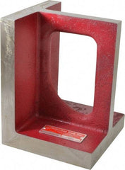 Suburban Tool - 1 Hole, 8" High x 6" Wide x 6" Deep, Right Angle Iron - Cast Iron, Precision Ground, 1" Thick, Parallel to within 0.00025" per 6", Square to within 0.0005" per 6" - Americas Tooling