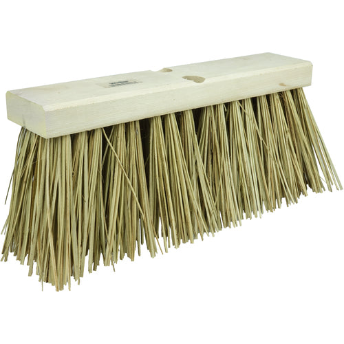 16″ Street Broom, 6-1/4″ Trim Length, Natural Palmyra Fill - Americas Tooling