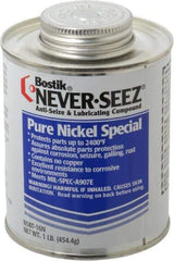 Bostik - 1 Lb Can Extreme Pressure, High Temperature Anti-Seize Lubricant - Nickel, -297 to 2,400°F, Silver Colored, Water Resistant - Americas Tooling