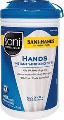 Nice Pak - Pre-Moistened Hand Cleaning Wipes - Canister, 5" x 7-1/2" Sheet Size, White - Americas Tooling