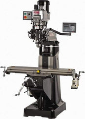 Vectrax - 9" Table Width x 48" Table Length, Variable Speed Pulley Control, 3 Phase Knee Milling Machine - R8 Spindle Taper, 2 hp - Americas Tooling