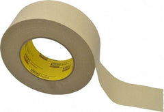 3M - 2" Wide x 60 Yd Long Tan Paper Masking Tape - Series 231, 7.6 mil Thick, 28 In/Lb Tensile Strength - Americas Tooling