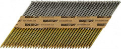 Stanley Bostitch - 12 Gauge 0.113" Shank Diam 2-3/8" Long Framing Nails for Power Nailers - Steel, Bright Finish, Ring Shank, Angled Stick Paper Tape Collation, Round Head - Americas Tooling