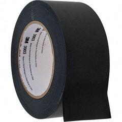 3M - 2" x 50 Yds Black Duct Tape - 6.5 mil, Rubber Adhesive, Vinyl Backing - Americas Tooling