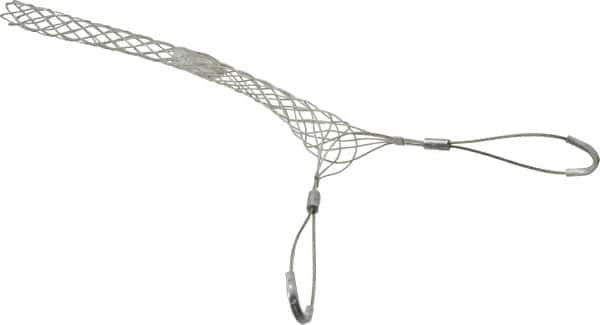 Woodhead Electrical - Double Eye, Closed Mesh, Bronze Wire Pulling Grip - 18" Mesh, 1-1/2 to 1.74" Cable Diam - Americas Tooling