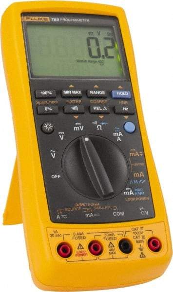 Fluke - 789, CAT III, 1,000 VAC/VDC, Digital Auto Ranging Average Responding Manual Ranging Multimeter - 40 mOhm, Measures Voltage, Capacitance, Current, Frequency, Resistance - Americas Tooling