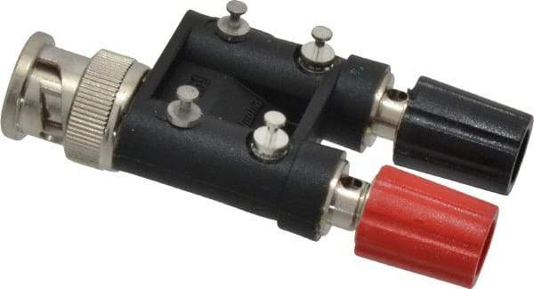 Pomona - Black Electrical Test Equipment Adapter - Use with Male BNC to Isolated Binding Posts - Americas Tooling