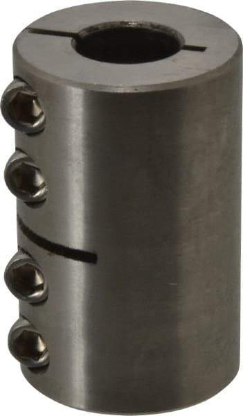 Climax Metal Products - 1/2" Inside x 1-1/8" Outside Diam, One Piece Split Clamping Collar - 1-3/4" Long - Americas Tooling