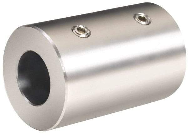 Climax Metal Products - 25mm Inside x 50mm Outside Diam, Metric Set Screw Rigid Coupling without Keyway - 76mm Long - Americas Tooling