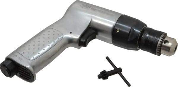 Ingersoll-Rand - 3/8" Keyed Chuck - Pistol Grip Handle, 2,000 RPM, 4 CFM, 0.5 hp, 90 psi - Americas Tooling