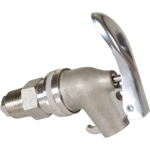 Vestil - 3/4" NPT Stainless Steel Adjustable Drum Faucet - 6" Long Extension - Americas Tooling