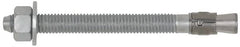 Powers Fasteners - 3/4" Diam, 3/4" Drill, 8-1/2" OAL, 1-5/8" Min Embedment Wedge Expansion Concrete Anchor - Steel, Galvanized Finish, Hex Nut Head, Hex Drive - Americas Tooling