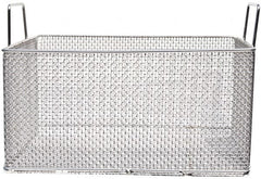 Marlin Steel Wire Products - 12" Deep, Rectangular Stainless Steel Mesh Basket - 1/4" Perforation, 18" Wide x 9" High - Americas Tooling