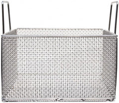 Marlin Steel Wire Products - 14" Deep, Square Stainless Steel Mesh Basket - 1/4" Perforation, 14" Wide x 8" High - Americas Tooling