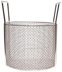 Marlin Steel Wire Products - Round Stainless Steel Mesh Basket - 1/4" Perforation, 10" Wide x 8" High - Americas Tooling