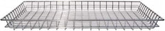 Marlin Steel Wire Products - 18" Deep, Rectangular Steel Wire Basket - 1-3/8" Perforation, 26" Wide x 2" High - Americas Tooling