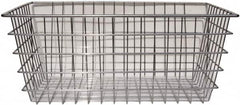 Marlin Steel Wire Products - 16" Deep, Rectangular Steel Wire Basket - 1-3/8" Perforation, 24" Wide x 10" High - Americas Tooling