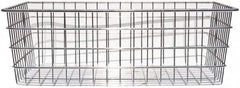 Marlin Steel Wire Products - 14" Deep, Rectangular Steel Wire Basket - 1-3/8" Perforation, 20" Wide x 6" High - Americas Tooling