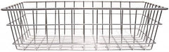 Marlin Steel Wire Products - 12" Deep, Rectangular Steel Wire Basket - 1-3/8" Perforation, 18" Wide x 5" High - Americas Tooling