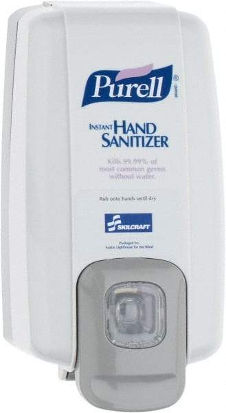 Ability One - 1000 mL Liquid Hand Sanitizer Dispenser - Plastic, Hanging, Gray - Americas Tooling