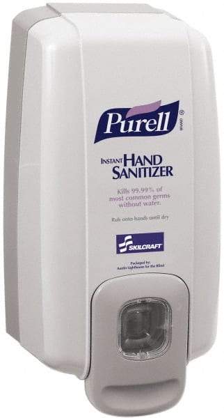 Ability One - 1000 mL Liquid Hand Sanitizer Dispenser - Plastic, Hanging, Gray - Americas Tooling