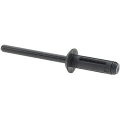 Value Collection - Large Flange Head Nylon Open End Blind Rivet - 5/32" to 1/4" Grip, 11/32" Head Diam, 21/32" Length Under Head, - Americas Tooling