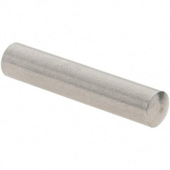 Value Collection - 4mm Diam x 20mm Pin Length 416 Stainless Steel Precision Dowel Pin - C 36-42 Hardness, 1 Beveled & 1 Rounded End - Americas Tooling