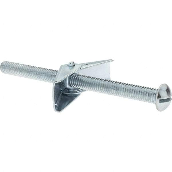 Value Collection - 3/8" Diam, 5" Long, Toggle Bolt Drywall & Hollow Wall Anchor - Steel, Use with Concrete/Masonry, Hollow Tile, Plaster & Wallboard - Americas Tooling